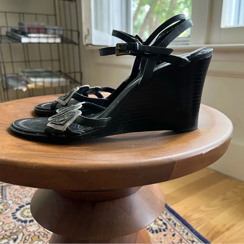 Embellished Wedge Sandals - Picture 6 of 8